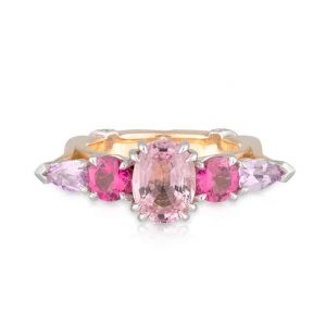 5 Stone Pink Ring