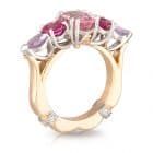5 Stone Pink Ring