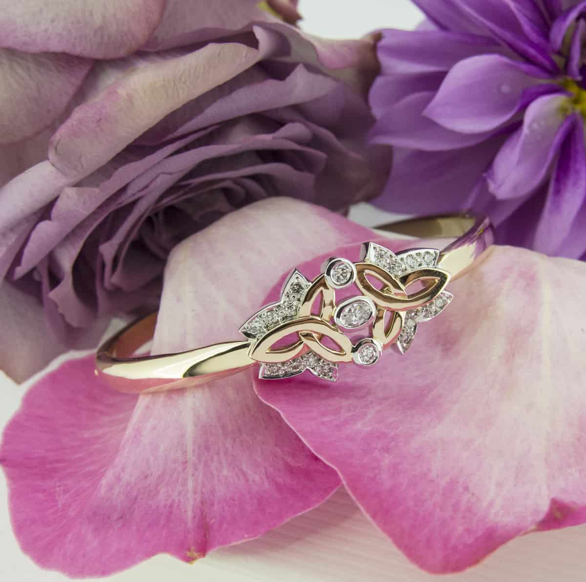 Diamond and Gold Bangle