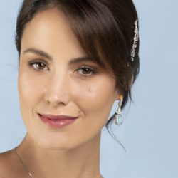 Aquamarine Diamond Transitional Earrings