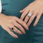 Diamond Crest Chrome Tourmaline Rings