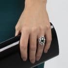 Chrome Tourmaline Black Spinel Ring