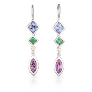 Tricolour Drop Earrings