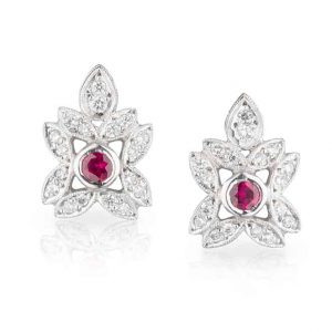 Ruby Diamond Studs