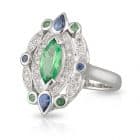 Tsavorite Sapphire Ring