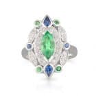 Tsavorite Sapphire Ring
