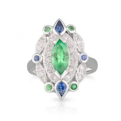 Tsavorite Sapphire Ring