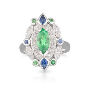 Tsavorite Sapphire Ring