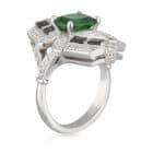 Tsavorite Black Spinel Ring