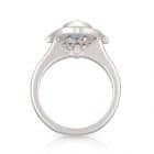 Tear Drop Blue Stone Diamond Ring