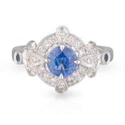 Tanzanite Art Deco Ring