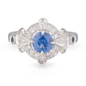 Tanzanite Art Deco Ring