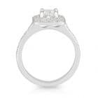 Square Radiant Halo Ring