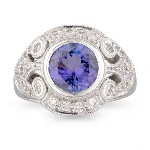 Round Tanzanite Ring
