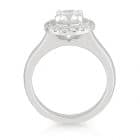 Round Diamond 4 Claw Halo Ring