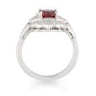 Red Spinel Art Deco Ring