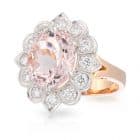Oval Morganite Diamond Ring