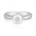 6 Claw Round Brilliant Solitaire Ring