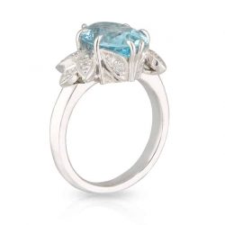 Aquamarine Wings Ring