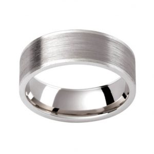 Gents White Gold Wedding Band