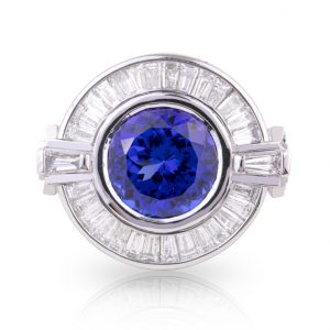 Tanzanite and Diamond Dress Ring