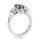 Oval Tsavorite Garnet Diamond Dress Ring