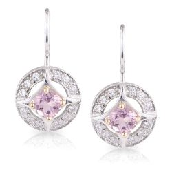 Morganite and Diamond Earrings