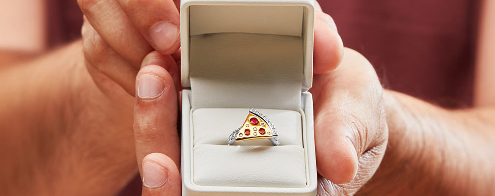 Domino’s Pizza Slice Engagement Ring