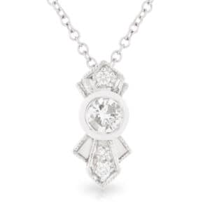 Diamond Hazel Style Art Deco Motif Pendant