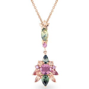 Willowbrook Pendant - 18ct Rose Gold Sapphire, Spinel and Diamond