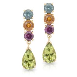 Garnet and Peridot Earrings